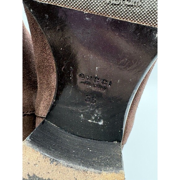 Gucci Brown Suede Knee High Western Boots Riding Boots Sz EU 36 6 - Picture 11 of 11
